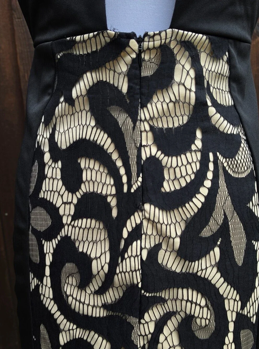 BLVD Mini Dress with Lace Trim - Picture 8 of 9